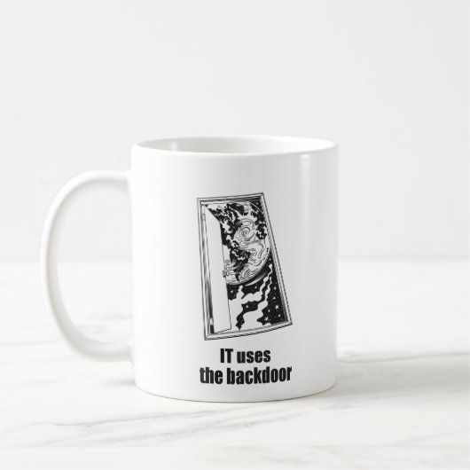 ES benutzt den Backdoor Kaffeetasse (Links)