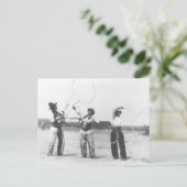 Es bleiben drei Männer. Postkarte (Stehend Vorderseite)