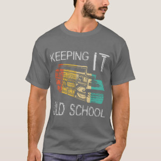 Es bleibt alte Schule Boombo 80er 90er Hip Hop Mus T-Shirt