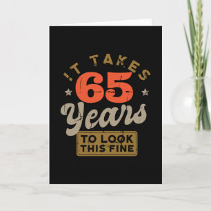 Es braucht 65 Jahre, um so eine feine Grußkarte au Karte