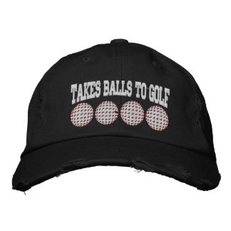 Es braucht Bälle, um ein humorvoll besticktes Gesc Bestickte Baseballkappe