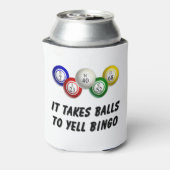 Es braucht Balls bis Yell Bingo Dosenkühler (Kanne Rückseite)