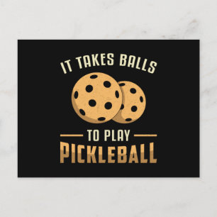 Es braucht Balls, um das Spendengeschenk des Pickl Postkarte