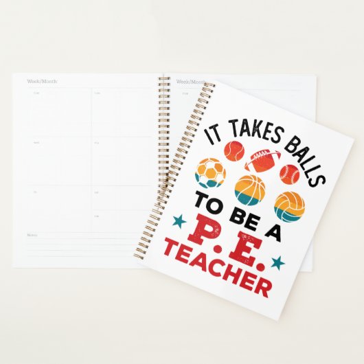 Es braucht Balls, um Lehrer Funny Coach zu sein Planer (Anzeige)