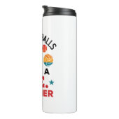 Es braucht Balls, um Lehrer Funny Coach zu sein Thermosbecher (Nach rechts gedreht)