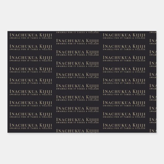 Es braucht ein afrikanisches Kulturerbe als Dorf Geschenkpapier Set (Vorderseite 2)