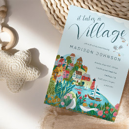 Es braucht ein Baby-Duschbad-Party Einladung