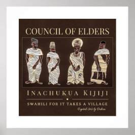 Es braucht ein Dorf - afrikanisches Kulturerbe-Rah Poster