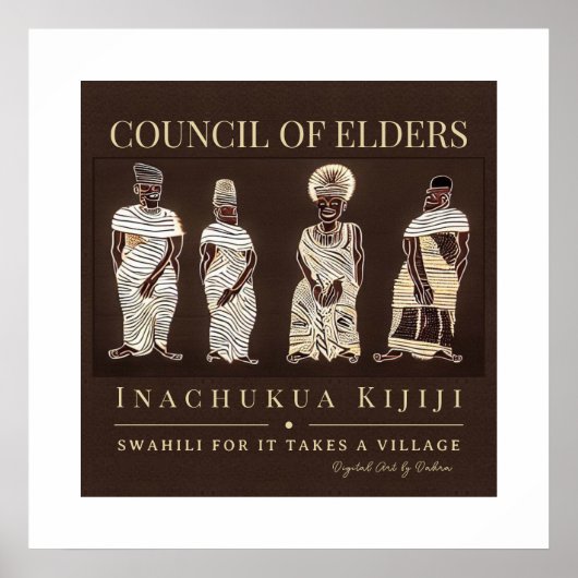 Es braucht ein Dorf - afrikanisches Kulturerbe-Rah Poster (Vorne)