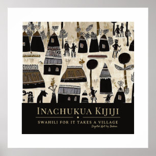 Es braucht ein Dorf - afrikanisches Kulturerbe-Rah Poster