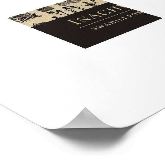 Es braucht ein Dorf - afrikanisches Kulturerbe-Rah Poster (Ecke)