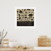 Es braucht ein Dorf - afrikanisches Kulturerbe-Rah Poster (Küche)