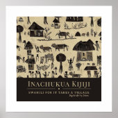 Es braucht ein Dorf - afrikanisches Kulturerbe-Rah Poster (Vorne)