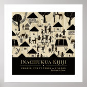 Es braucht ein Dorf - afrikanisches Kulturerbe-Rah Poster (Vorne)