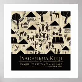 Es braucht ein Dorf - afrikanisches Kulturerbe-Rah Poster