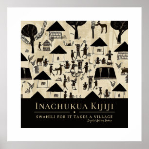 Es braucht ein Dorf - afrikanisches Kulturerbe-Rah Poster