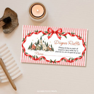 Es braucht ein Dorf Baby Shower Windel-Raffel Begleitkarte