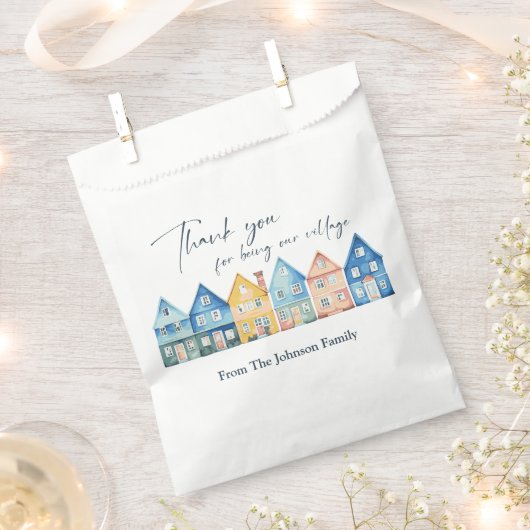 "Es braucht ein Dorf" Danke, Dusche Geschenktütchen (Ausgeschnitten)