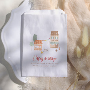 Es braucht ein Dorf Süße Babyparty Danke Geschenktütchen