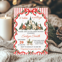 Es braucht ein Dorf Weihnachten Baby Shower