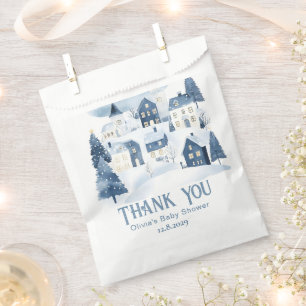 Es braucht ein Dorf Winter Nacht Schnee Danke Geschenktütchen