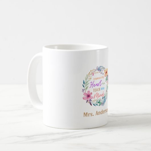 "Es braucht ein großes Herz" Blues, Geschenk für L Kaffeetasse (Vorderseite Links)