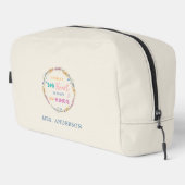 "Es braucht ein großes Herz" Blues, Geschenk für L Waschbeutel (Rechte Ecke)