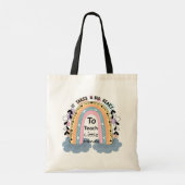 Es braucht ein großes Herz, kleine Minds zu lehren Tragetasche (Rückseite)