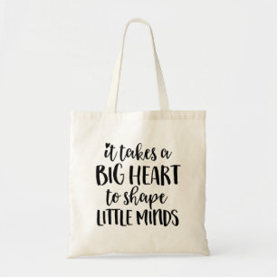 Es braucht ein großes Herz - Lehrergeschenk Tragetasche