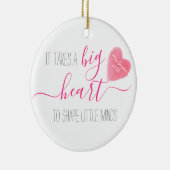 es braucht ein großes Herz, um den kleinen Geist z Keramik Ornament (Rechts)