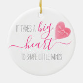 es braucht ein großes Herz, um den kleinen Geist z Keramik Ornament (Hinten)