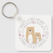 es braucht ein großes Herz, um den kleinen Geist z Schlüsselanhänger (Vorderseite)