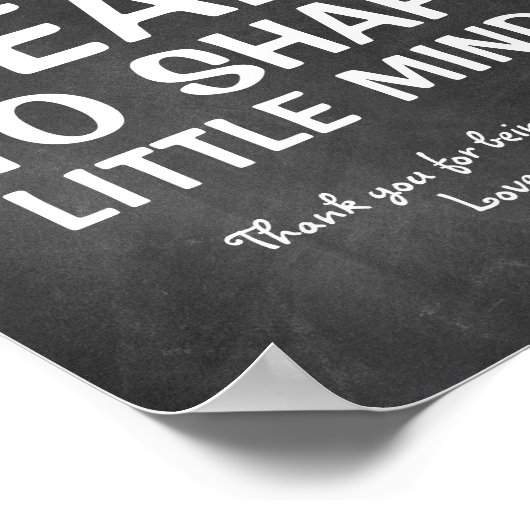 Es braucht ein großes Herz, um kleine Gedanken zu Poster (Ecke)