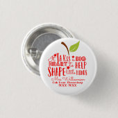 es braucht ein großes Herz, um kleine Geister Apfe Button (Vorne & Hinten)