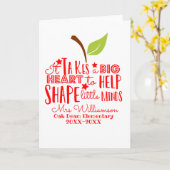 es braucht ein großes Herz, um kleine Köpfe Apfel  Karte (Gelbe Blume)