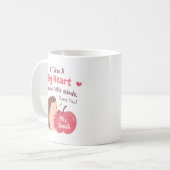 Es braucht ein großes Herz, um kleine Minds Apfel Kaffeetasse (Vorderseite Links)