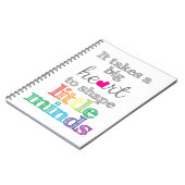 Es braucht ein großes Herz, um kleine Minds-Gesche Notizblock (Linke Seite)