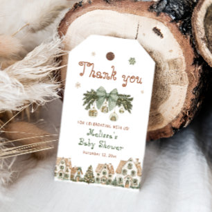 Es braucht ein Village Baby Dusche Vielen Dank Geschenkanhänger