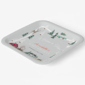 Es braucht ein Village Holiday Gray Baby Dusche Pappteller (Gewinkelt)