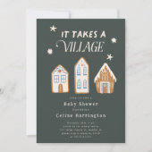 Es braucht eine Baby-Dusche für Dorfbewohner Einladung (Vorderseite)