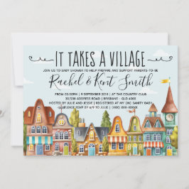 Es braucht eine Baby-Dusche im Dorf Einladung