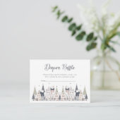 Es braucht eine Baby-Dusche im Dorf Schnee Begleitkarte (Stehend Vorderseite)