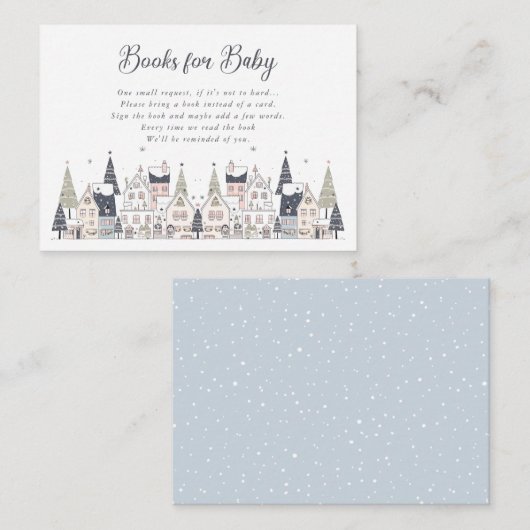 Es braucht eine Baby-Dusche im Dorf Schnee Begleitkarte (Vorne/Hinten)