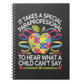 Es braucht eine besondere paraprofessionelle Autis Notizblock (Vorderseite)