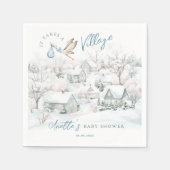 Es braucht eine Blue Boy Stork Baby Dusche Serviette (Vorderseite)