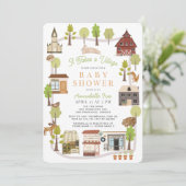 Es braucht eine Dorfwaldtierdusche. Einladung (Stehend Vorderseite)