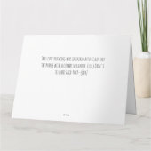 es braucht eine Krabbe, um eine zu kennen Dankeskarte (Rückseite)