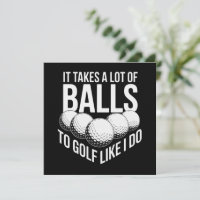 Es braucht eine Menge Mut, um Golf zu spielen, wie