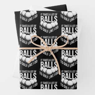 Es braucht eine Menge Mut, um Golf zu spielen, wie Geschenkpapier Set