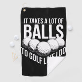 Es braucht eine Menge Mut, um Golf zu spielen wie Golfhandtuch (Insitu)